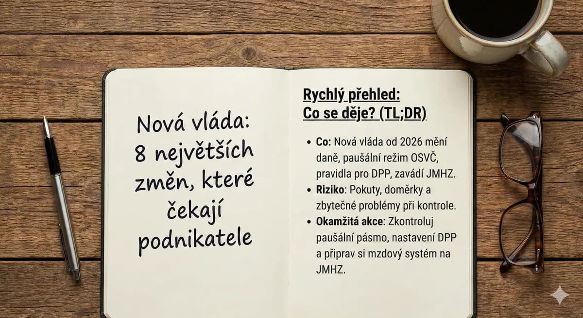 Nová vláda: 8 největších změn, které čekají podnikatele